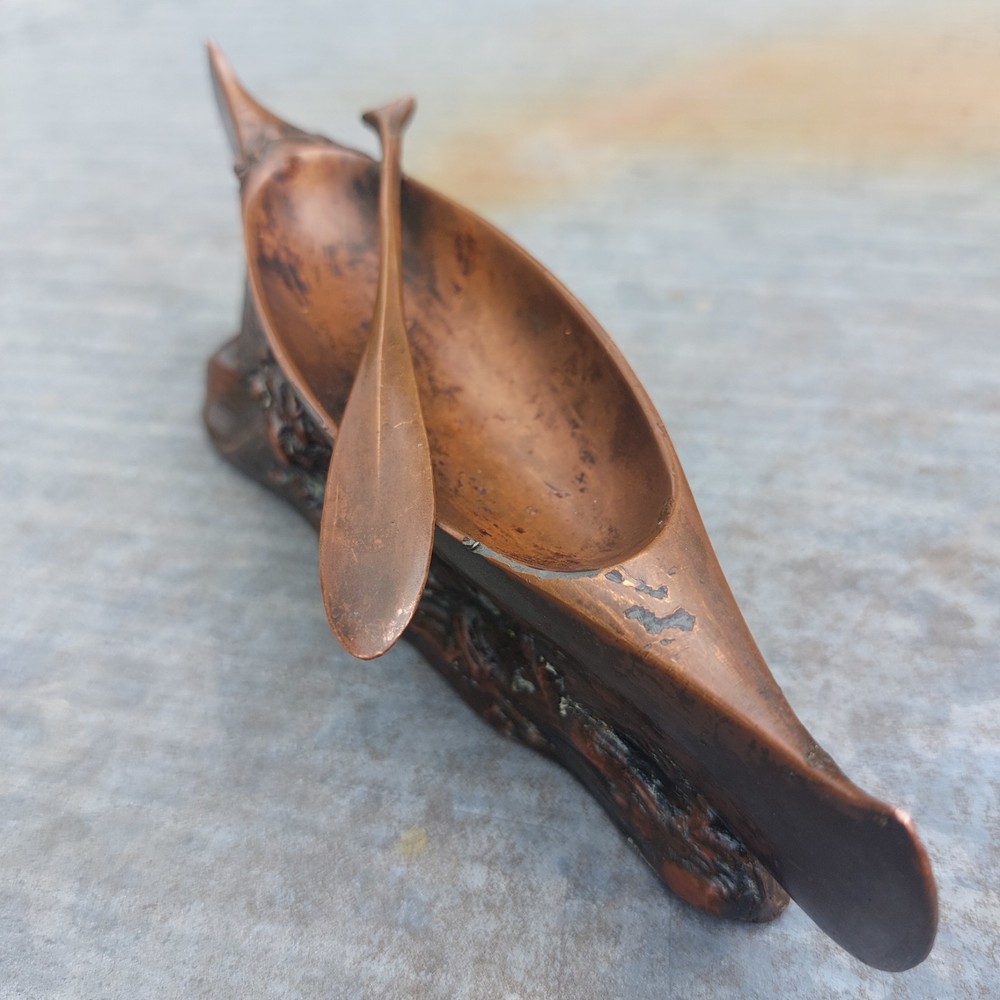 Bronze Canoe Shaped Sculpture