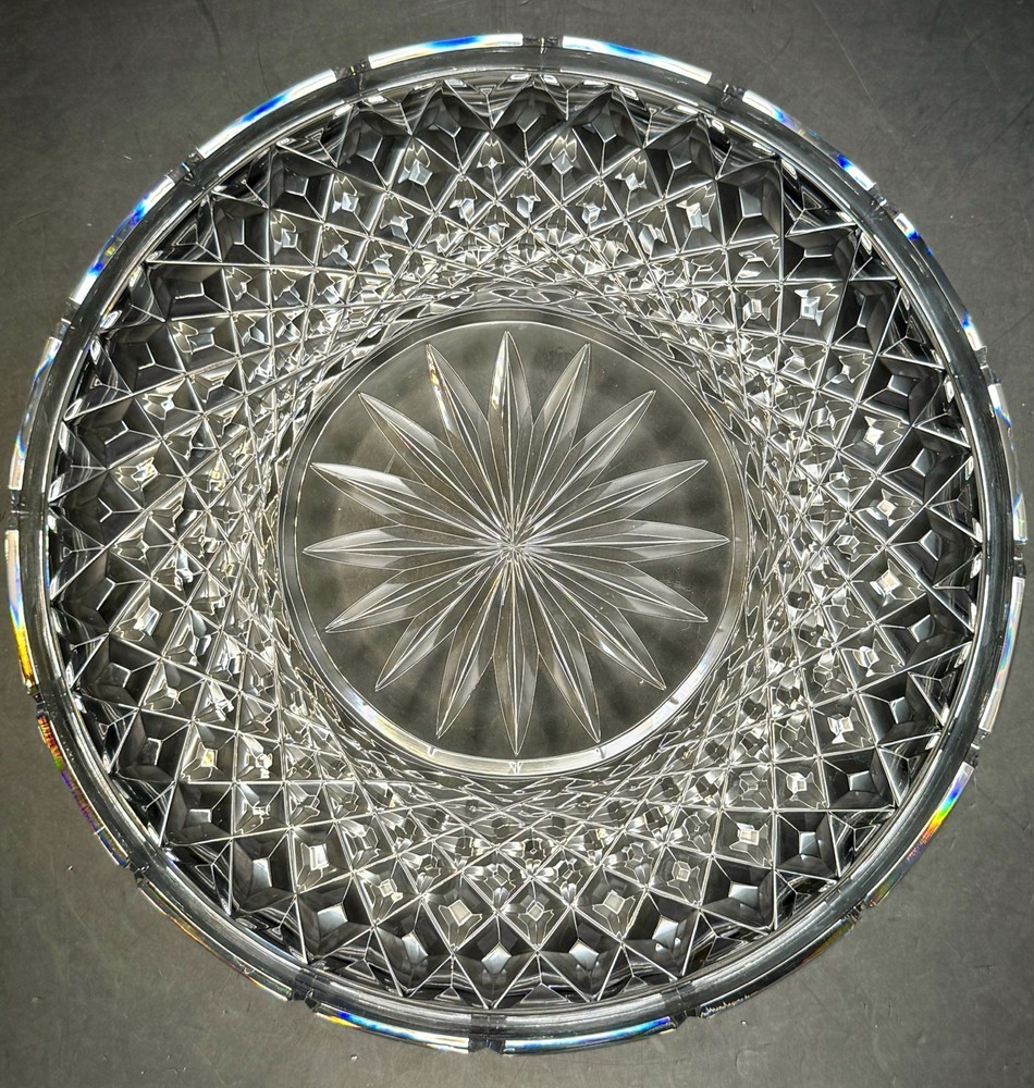 3 Piece Waterford Crystal Vanity Tray Set with Perfume Atomizer & Ring Holder
