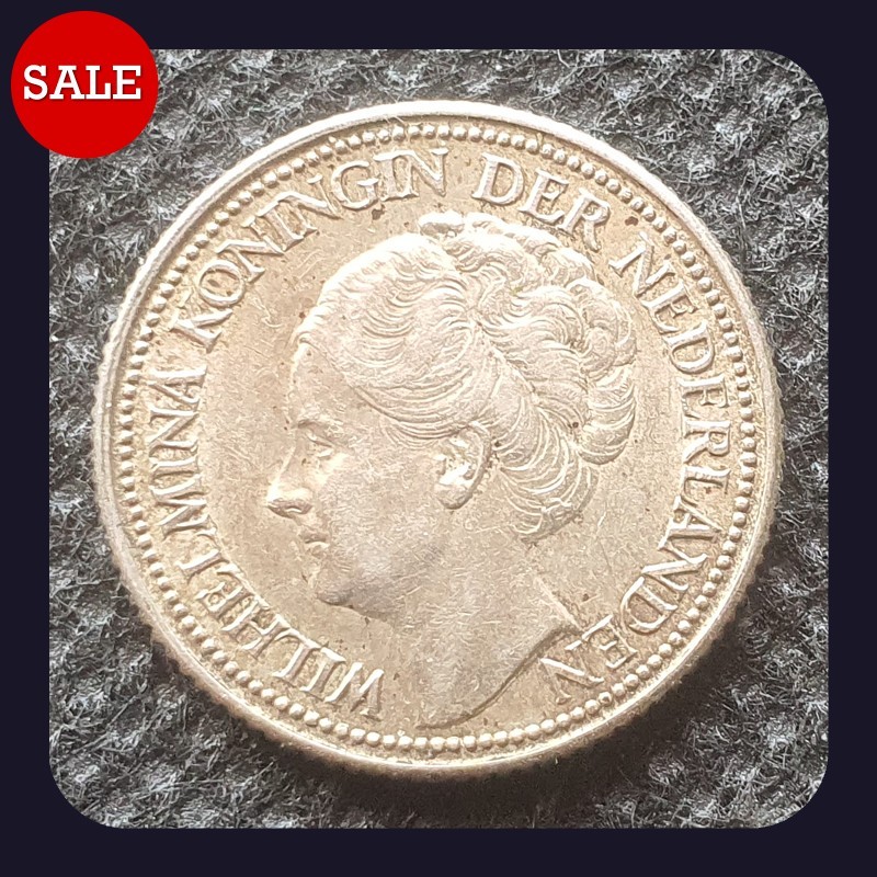 1941 Netherlands Silver 25 Cents Coin