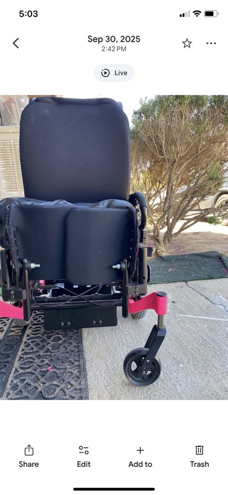 Pink Quickie Wheelchair