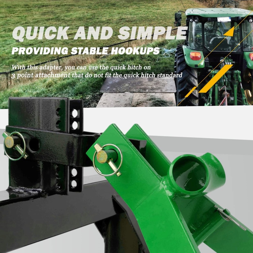 3 Point Versatile Quick Hitch Adapter Bracket Fit for Category 1 Quick Hitch