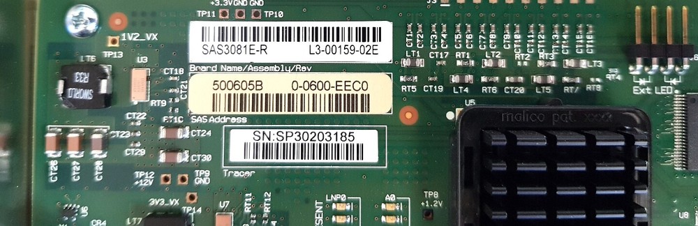 LSI PCI Express Controller RAID Card 500605B L3-00159-02E