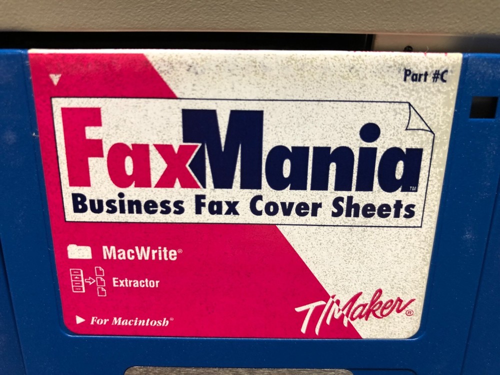 Fax Mania Software 3-1/2" disks - vintage Mac software