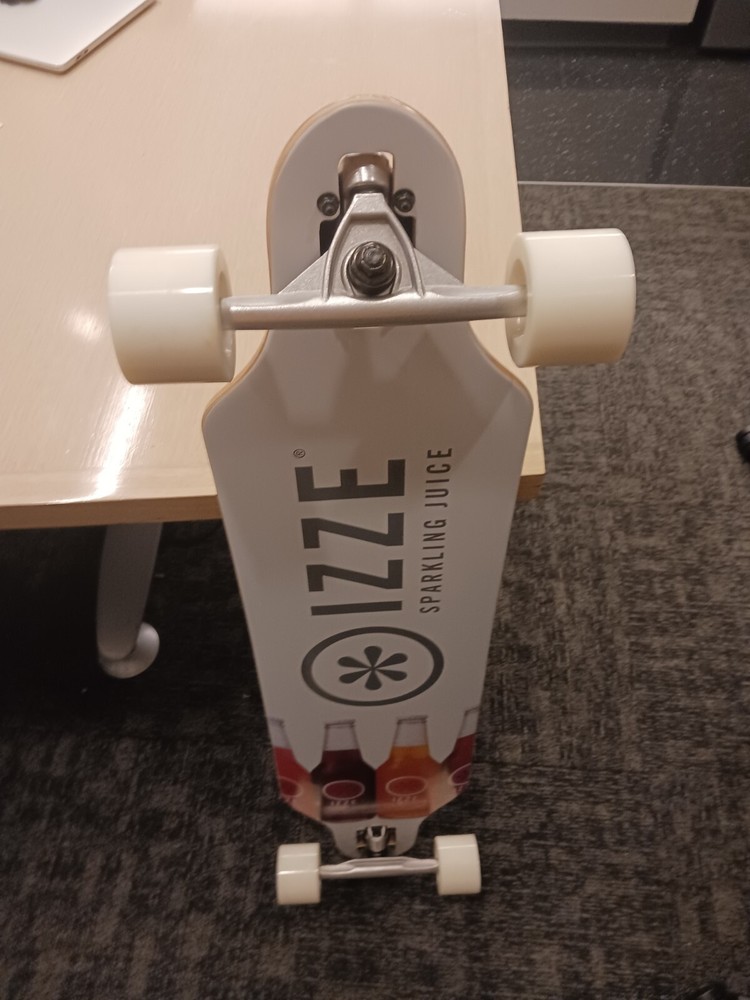 New White Wave bamboo cruiser longboard, custom Izze deck