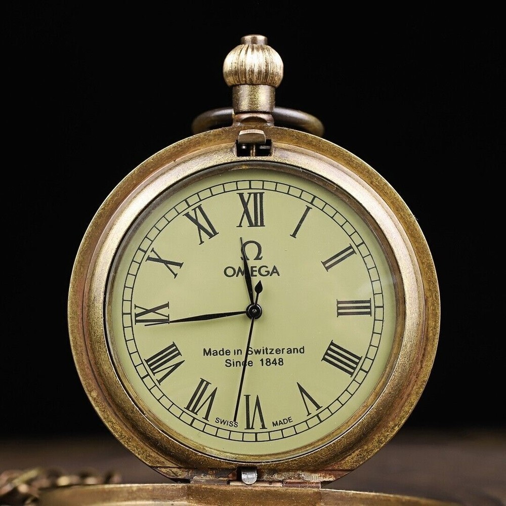 Double copper mechanical pocket watch
