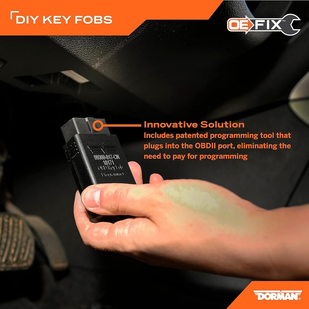 Dorman 99156 Keyless Entry Remote 6 Button Compatible with Select Black