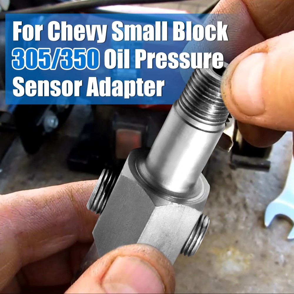 Oil Pressure Sensor Thread Adapter for Chevy Small Block Engines 305 350