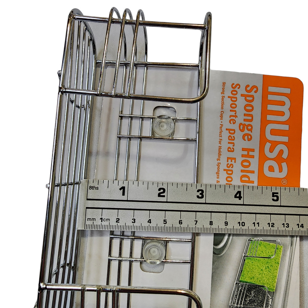 Sponge Holder Chrome Finish Suction Cups