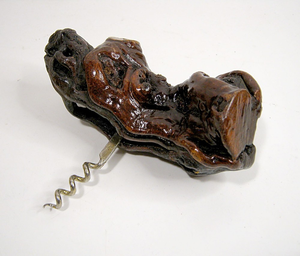Vintage Mid-Century Modern Grapevine Handled Corkscrew