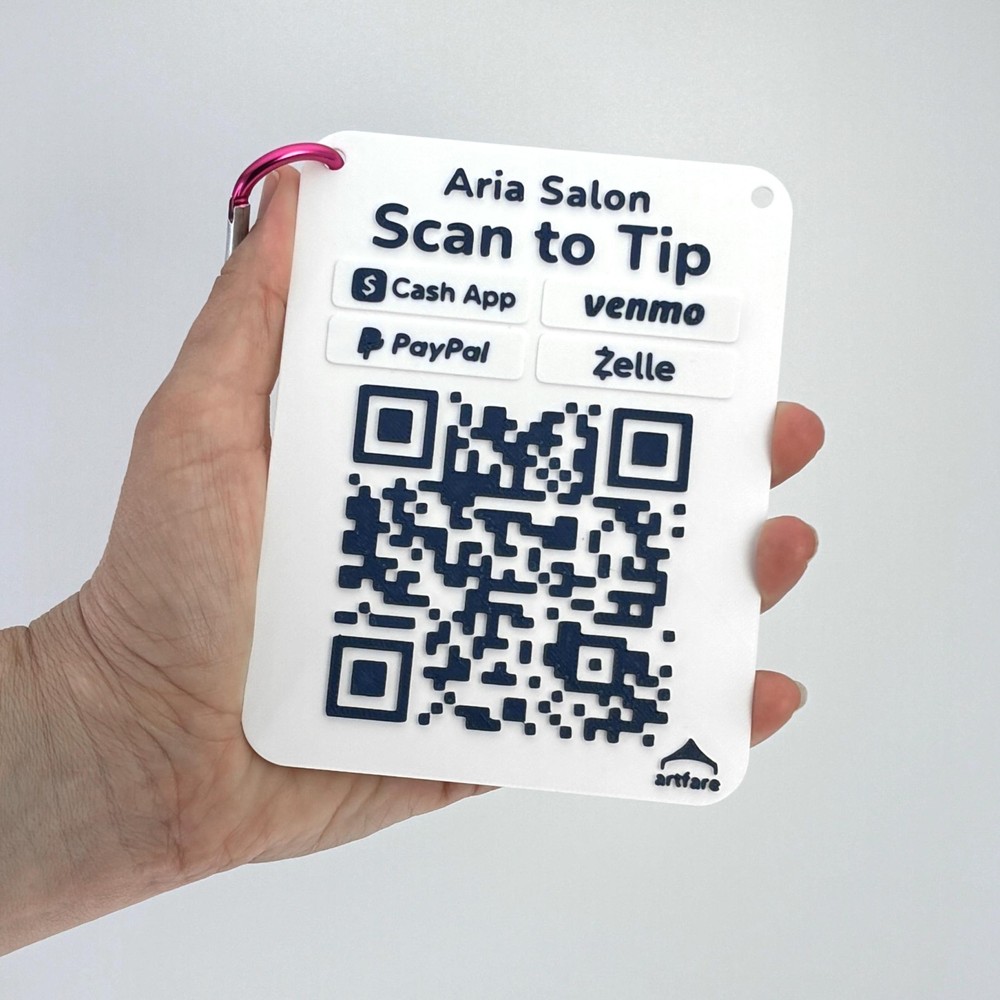 Thin QR Code Payment Sign - Artfare Micro