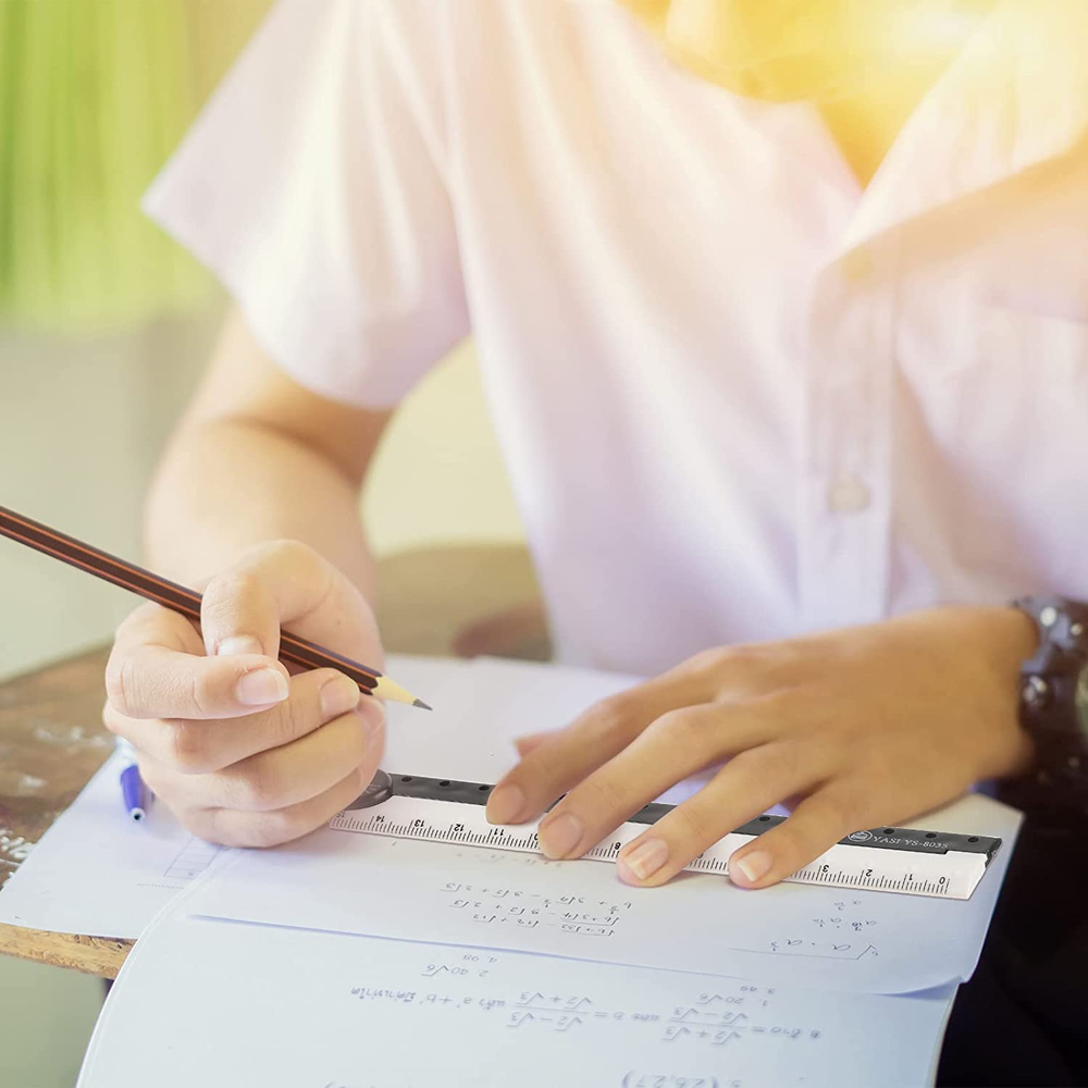 12 Inch Folding Ruler,Multi Acrylic Folding Ruler Angle Measurement Ruler Clear