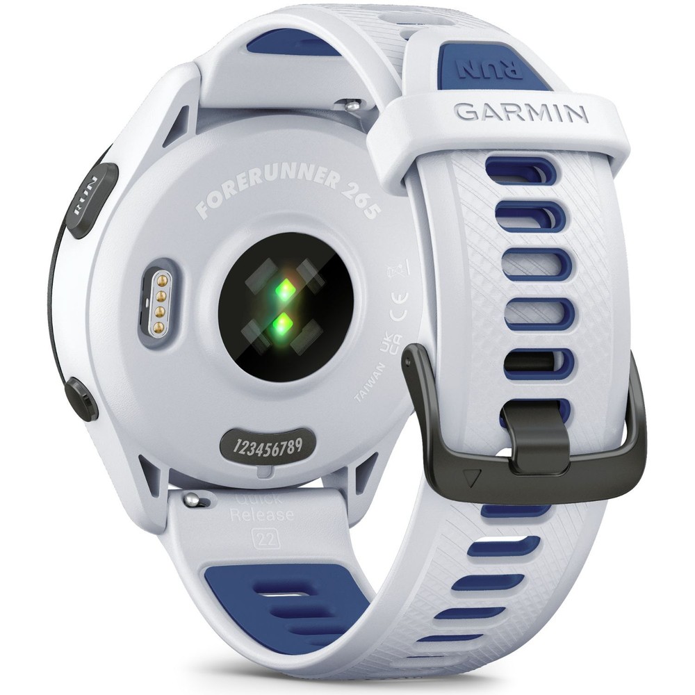 Garmin Forerunner 265 GPS Smartwatch, Whitestone/Tidal Blue