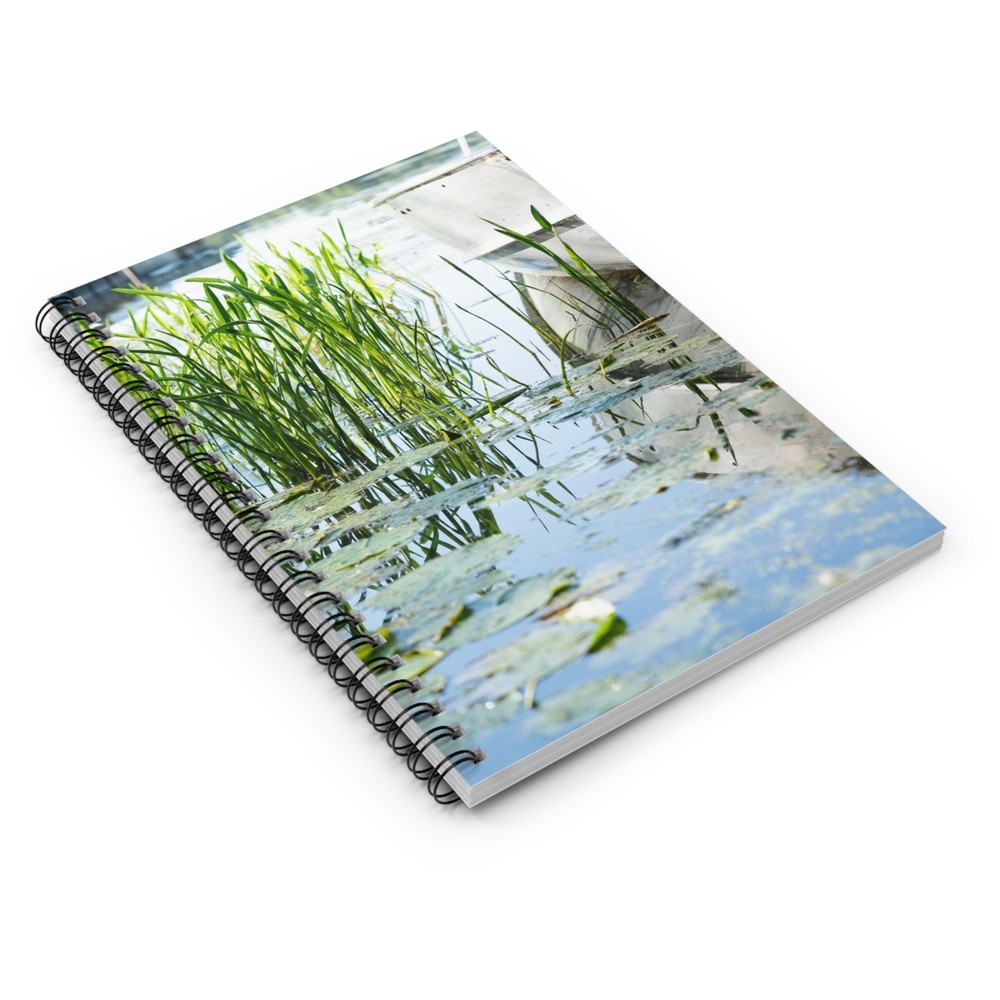 Spiral Notebook - Ruled Line - Water Reeds