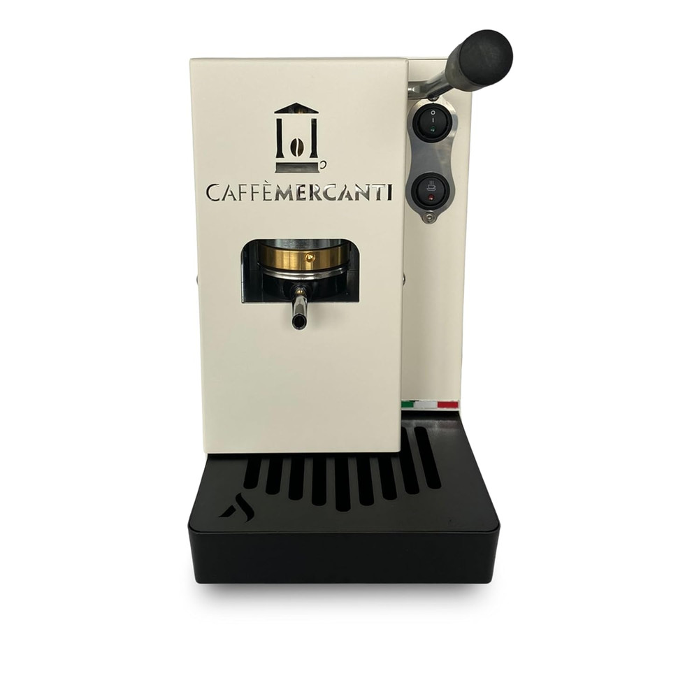 Caffe Mercanti ESE Espresso Machine, 15 Bar, Single-Serve, White