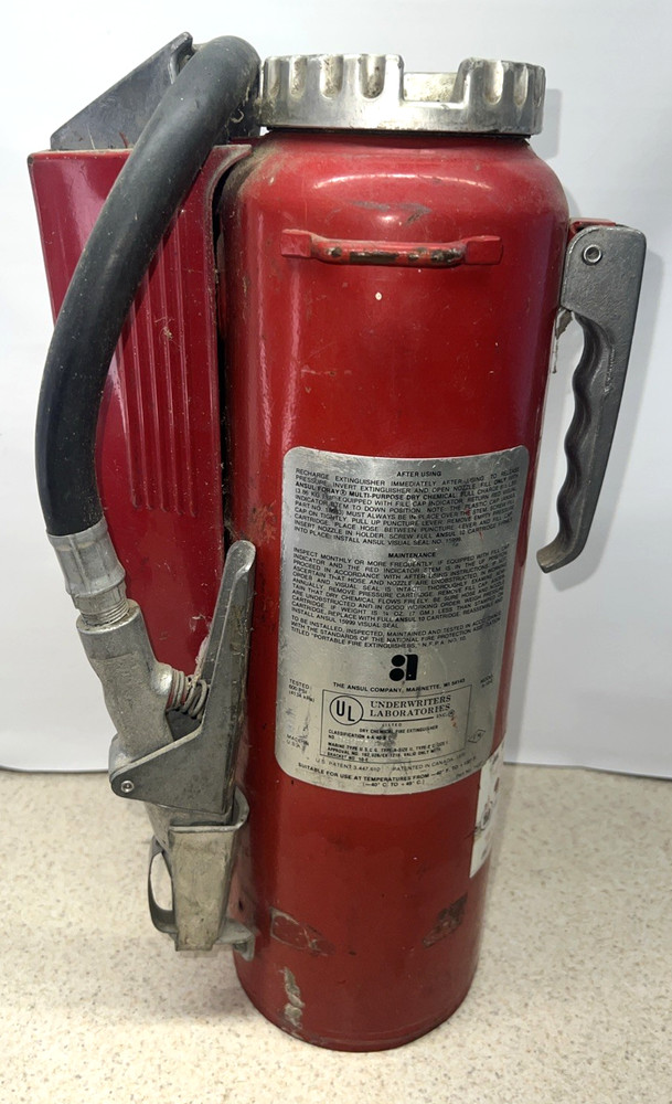 Ansul 10' Cartridge Type Red Fire Extinguisher. Class A B C UNTESTED Model A10E