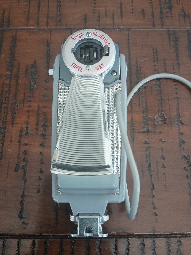 Soligor BL Deluxe Three-Way Synchronous Camera Bulb Flash 3 Way Vintage