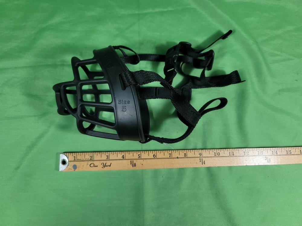 Baskerville Ultra Muzzle for Dogs, Size 5 - Black No Bite Training Walking Guard