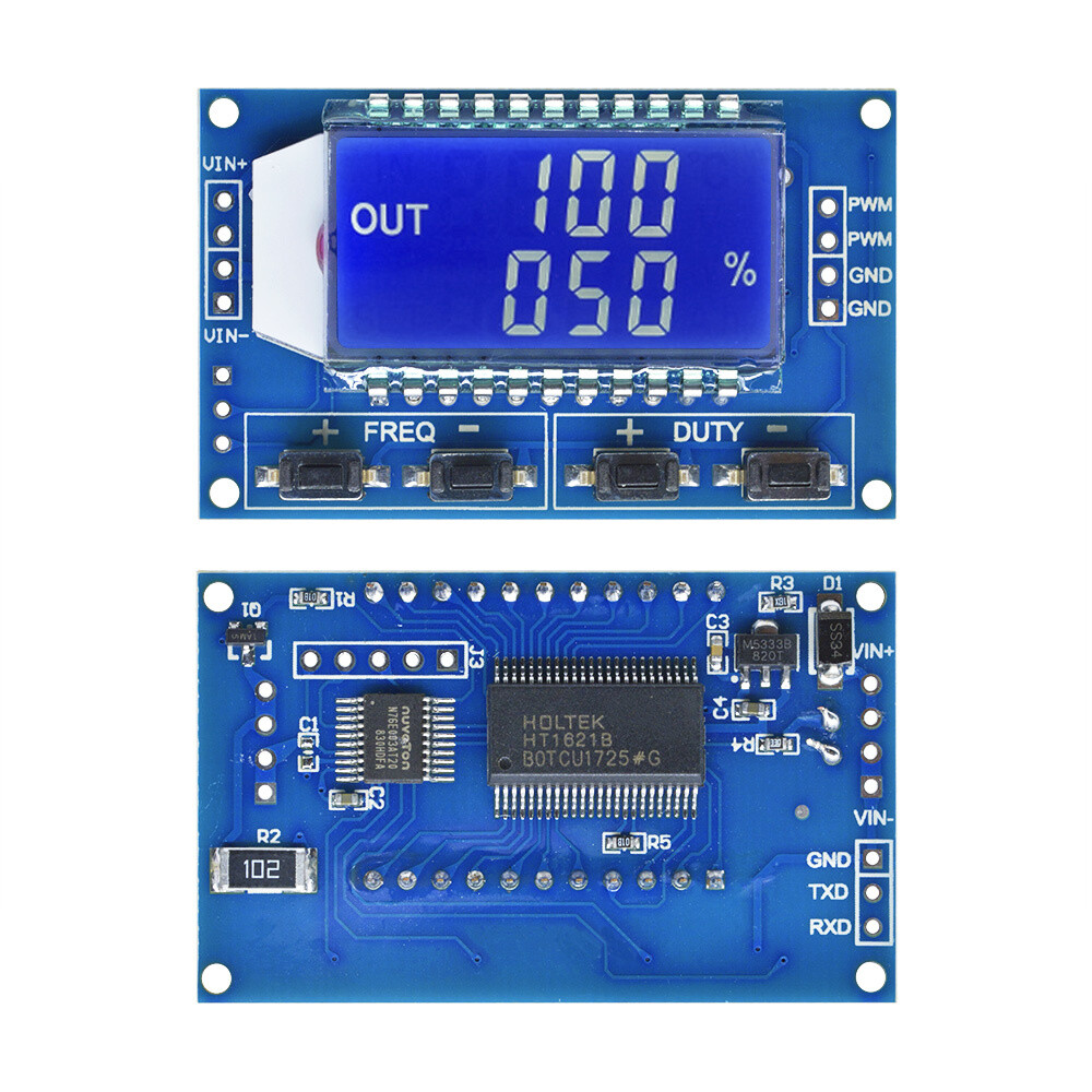 10X 3 Way LCD Adjustable Signal Generator PWM Pulse Wave Frequency Cycle Module-