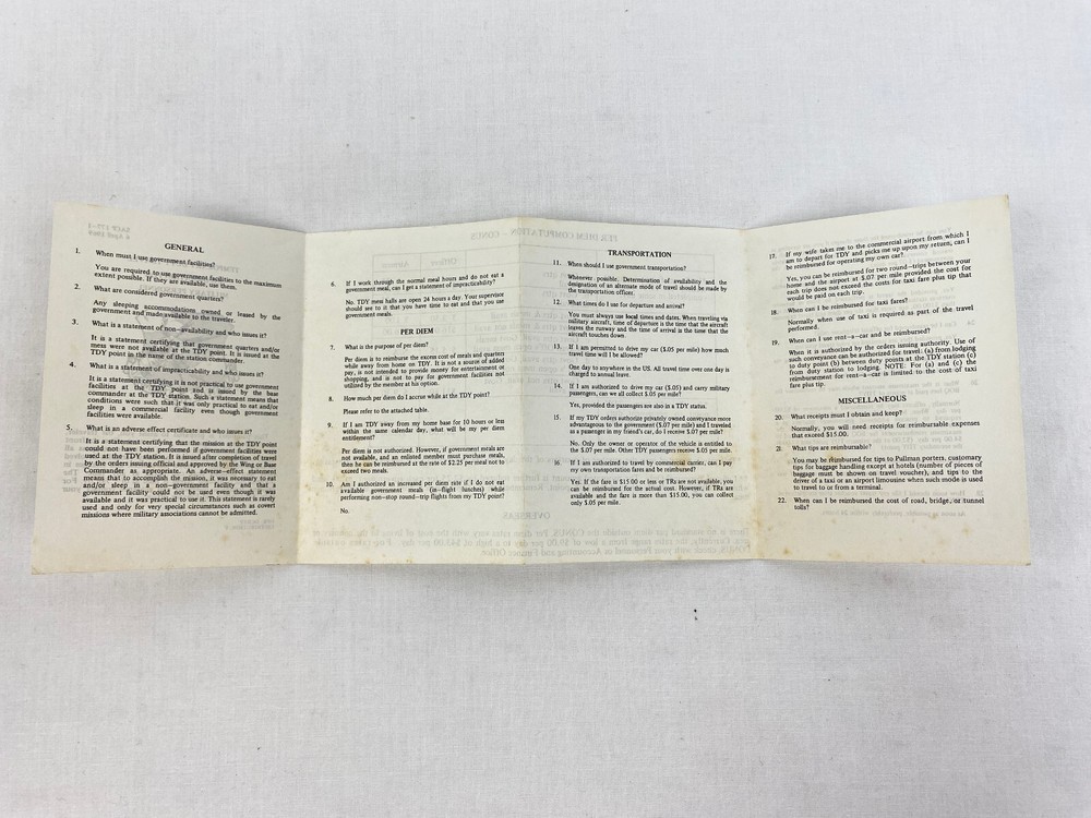 1969 Strategic Air Command First Team Notebook Offutt US Air Force & Itinerary