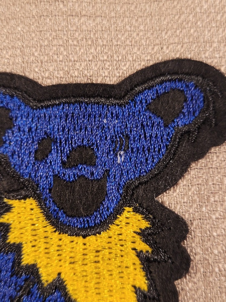 Grateful Dead Dancing Blue Bear Iron-On Patch 3 Inch
