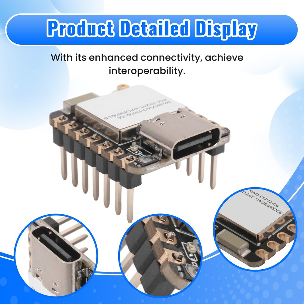 XIAO ESP32C6 Development Board WiFi 6 + Bluetooth Support 2145
