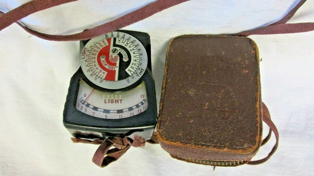 DeJUR - ANSCO MODEL 5-B LIGHT METER WITH LEATHER CASE WORKS!!