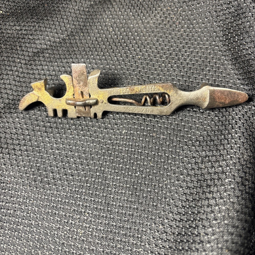 Antique Corkscrew Multitool Kitchenware Glass Cutter Pat Aug 24 1875