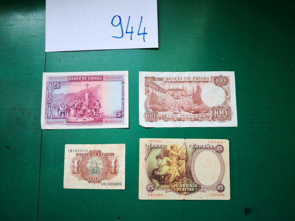 Spain Notes x4 Banknotes #944