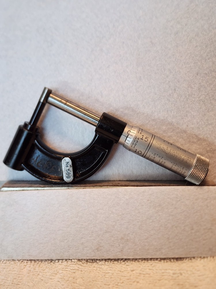 Starrett OD Pin micrometer #598 old style with fixed pin