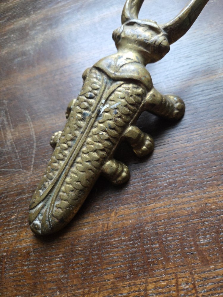 Boot Jack Puller Scarab Beetle Cast Iron Bronze Antique R21