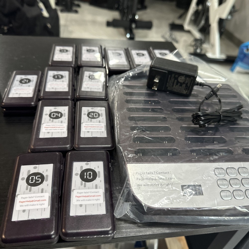 NOLAS Wireless Restaurants Paging System For Waiting Guests, 24 Pagers