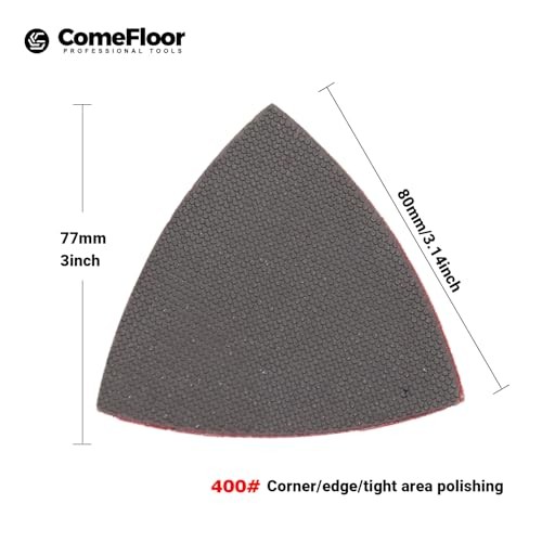Triangular Diamond Polishing Pads for Corner Edge, Electroplated Sanding 400#