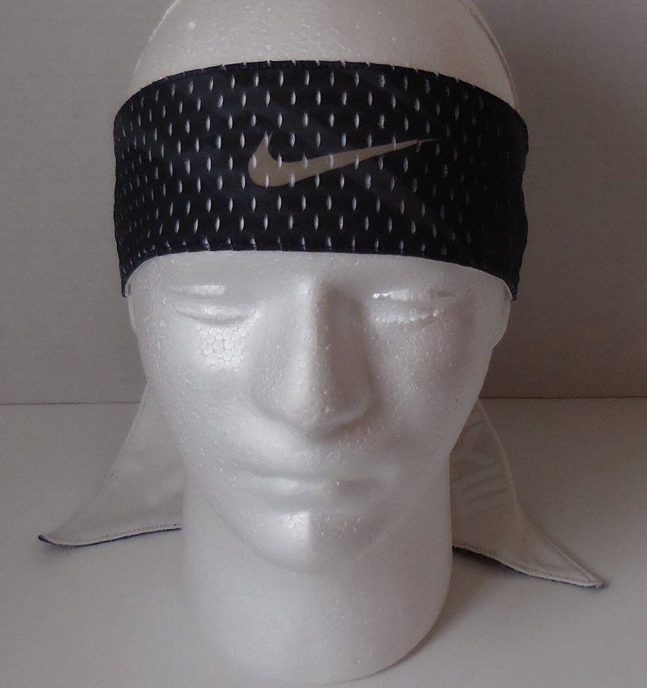 Nike Dri-Fit Head Tie Reversible Printed Men Black/Light Bone/White