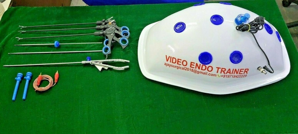 Laparoscopic Simulator Endo-Trainer with complete Set Kit Endoscopy Instruments
