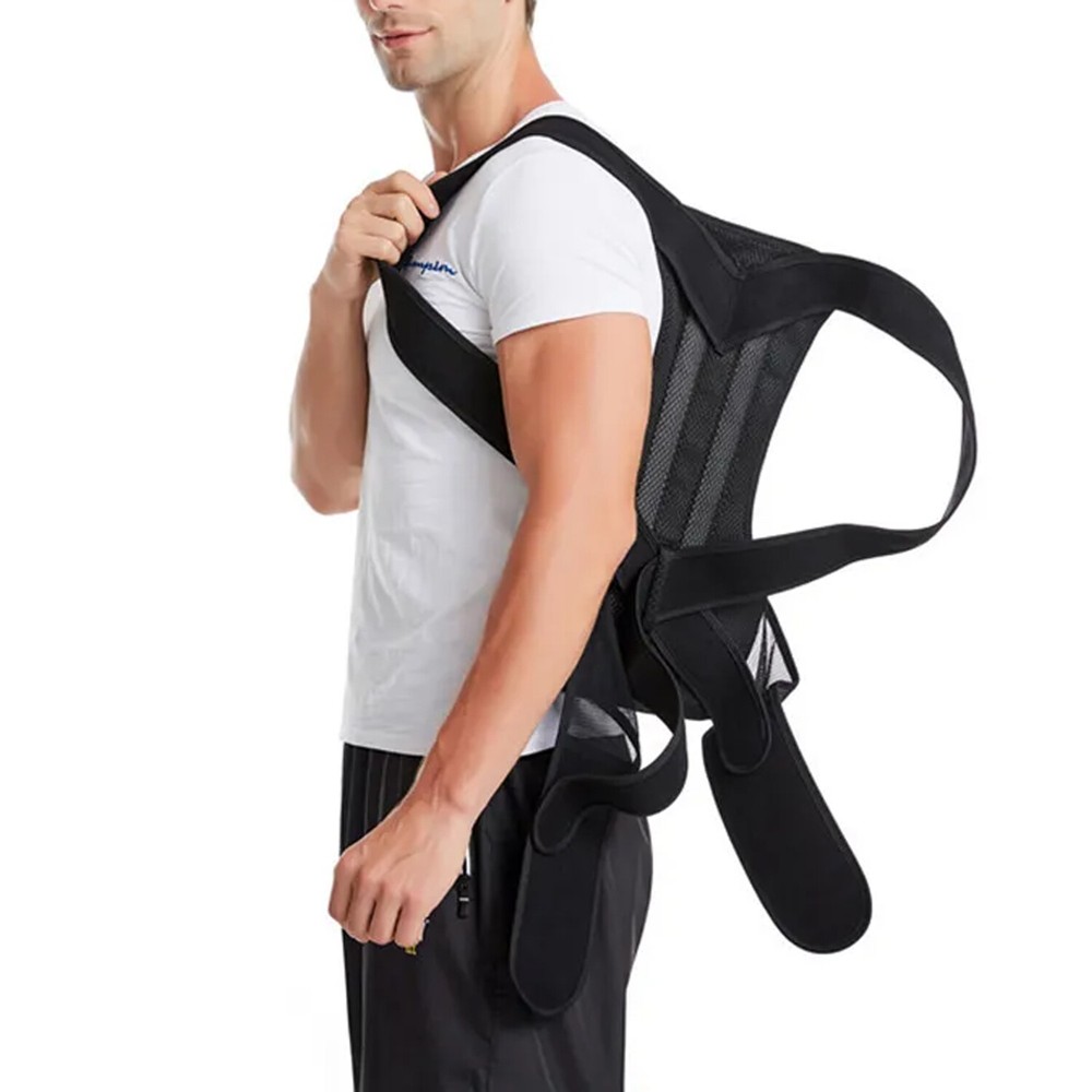 Men Women Adjustable Posture Corrector Low Back Support Shoulder Brace Belt