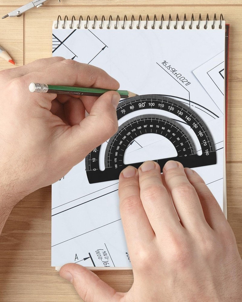 Triangular Ruler Set, 4 Pieces Aluminum Alloy Ruler, Metal Drafting Ruler,