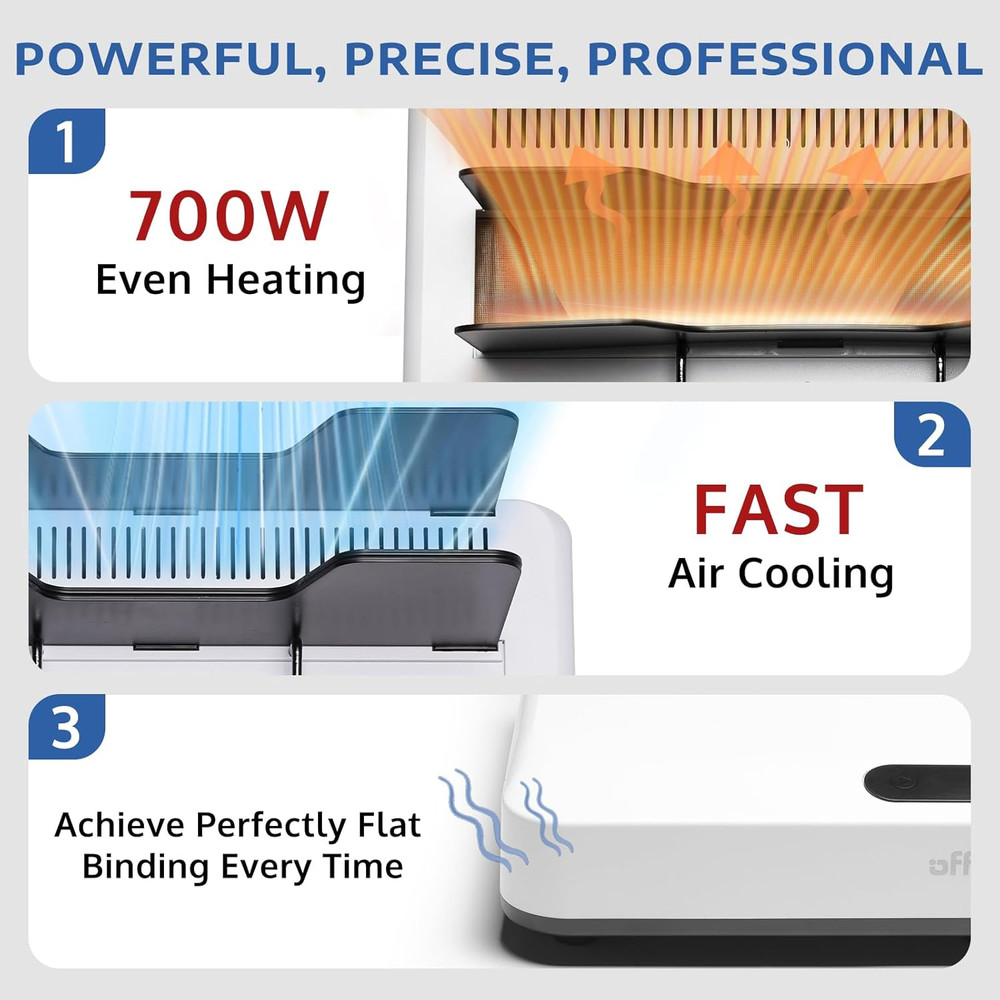 Thermal Binding Machine 500 Sheets Capacity, No Preheat, Air Cooling, Book Binde