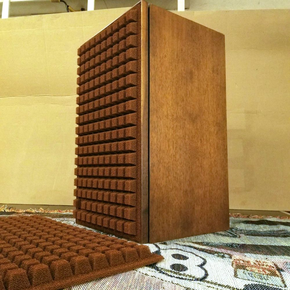 Subtle Rust..Foam speaker grille inserts.. Pair.. Vintage JBL L-100 Century