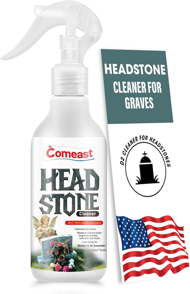 Headstone Cleaner for Graves Cemetery Gravestone Tombstone Cleaner Solution
