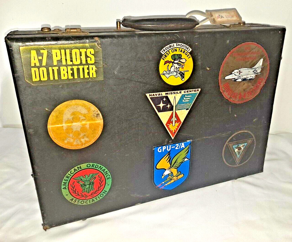 Vintage Black Pilots Case A7 A4 Naval Missel