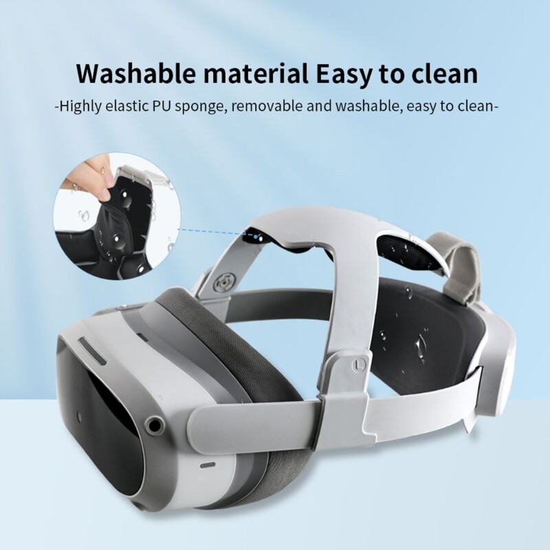 Breathable Headband Strap Headband PU Sponge for 4 Headset Head Strap