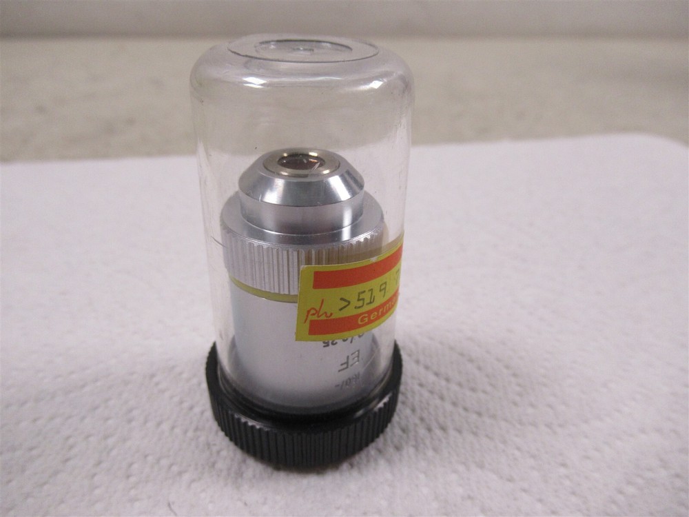 Leitz Wetzlar 519-760 EF 10X Microscope Objective Lens 0.25 Yellow