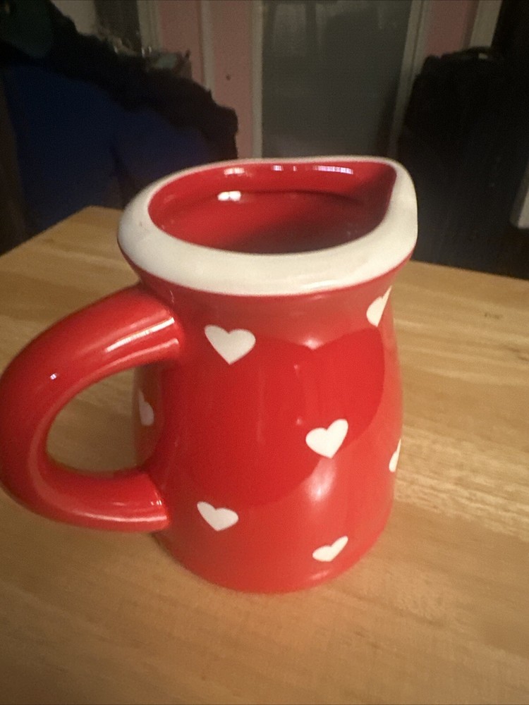 Terramotto Ceramic Red Hearts Pitcher