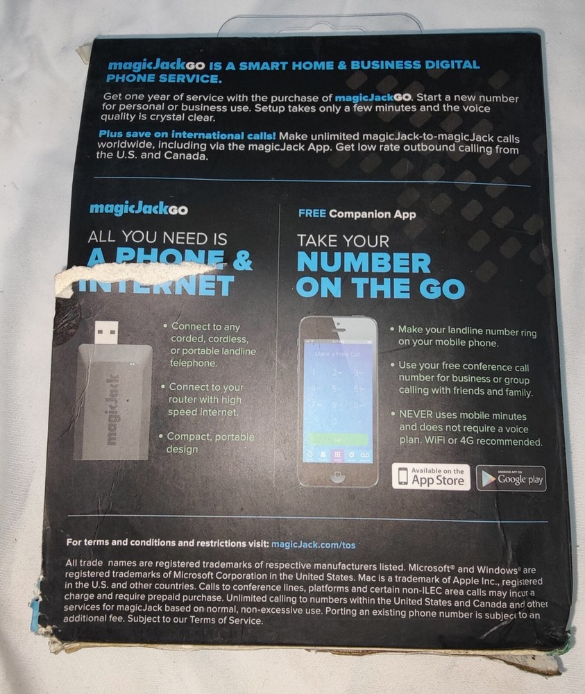 Magicjack Go K1103 Digital Phone Service Device