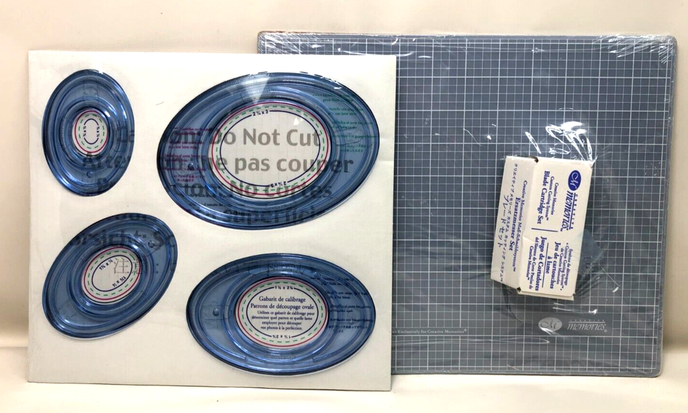 NEW Creative Memories Lot Cutting System Oval Patterns Blades Mat