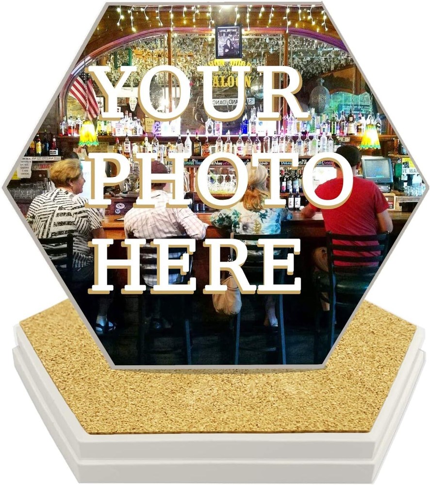 Custom Coasters for Drinks Personalized Ceramic Customize with Wedding Photos