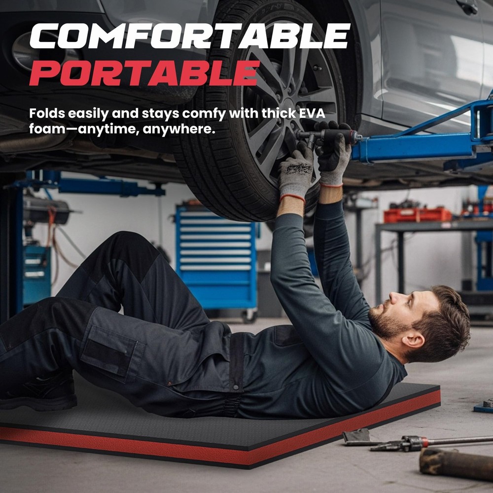 Foldable EVA Utility Mat with Handle & Strap, 47" × 15.8" High Density EVA