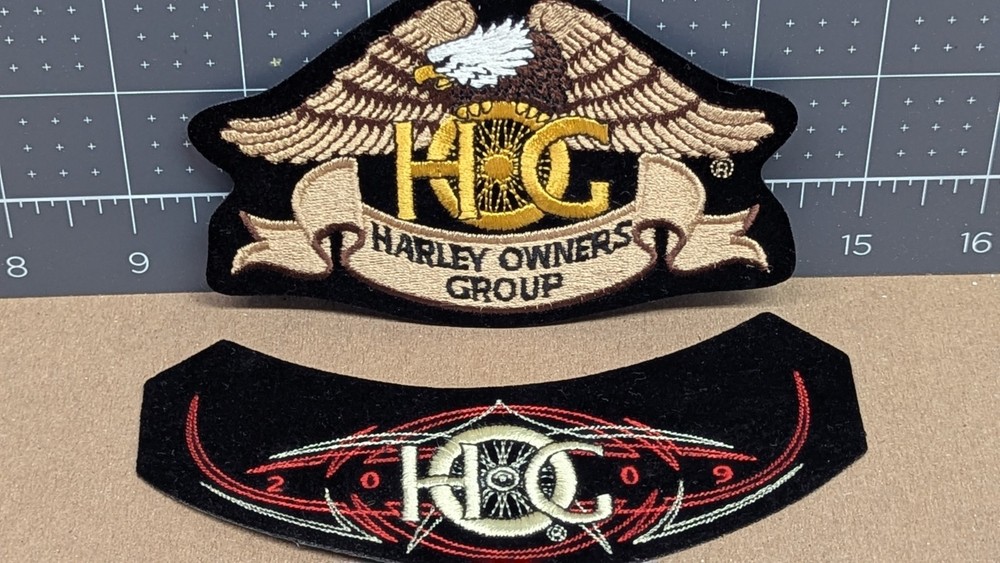 Harley-Davidson H.O.G. Eagle & Rocker Patch Set (2000s)