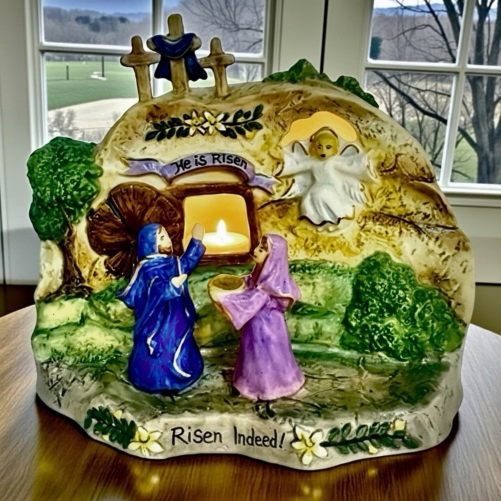 Blue Sky Clayworks Easter HE IS RISEN Passion Scene NEW IN BOX Auth Retailer