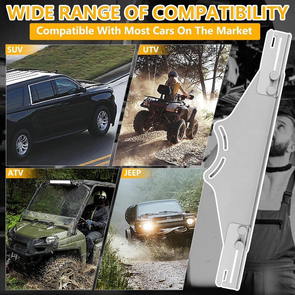 Wheel Alignment Tool 2 PCS Heavy Duty Toe & Camber Alignment Plates - Silver